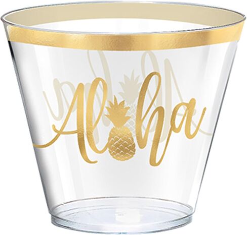 30 عبوة Aloha Summer Tumblers - 266مل نظارة بلاستيكية in Kuwait
