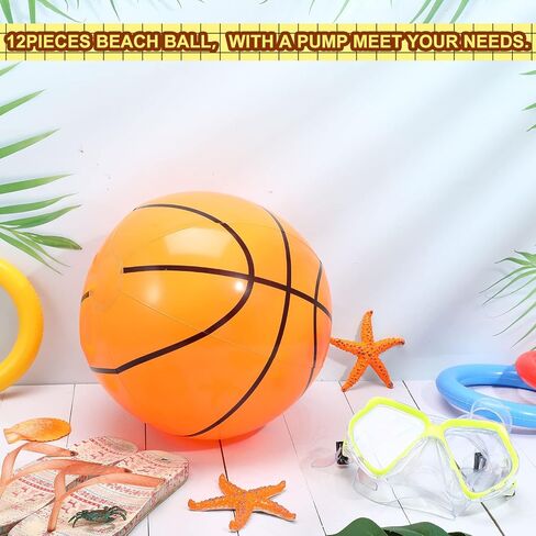 Chivao 24 Pieces Inflatable Ball Soccer Ball Softball Volleyball Basketball Football 16 Inch Beach Balls Party Favors Summer Swimming Pool(Baseball) in Saudi Arabia