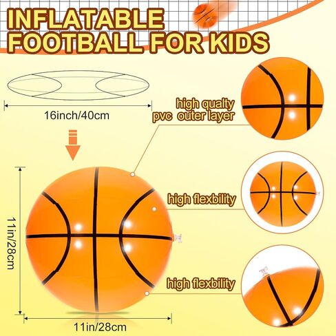 Chivao 24 Pieces Inflatable Ball Soccer Ball Softball Volleyball Basketball Football 16 Inch Beach Balls Party Favors Summer Swimming Pool(Baseball) in Saudi Arabia