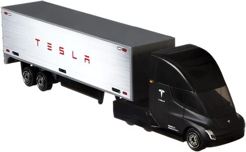Matchbox Convoys Collectible Cars Die-cast Series - Inspired by Tesla Semi & Box Trailer and 2020 Roadster Gray, Red in Saudi Arabia