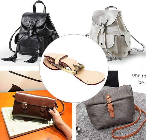 HEEPDD Bag Buckle Lock, Sew on Faux Leather Tab Closure with Bronze Fittings for Handbag Shoulder Bag Purse Making Supplies in Saudi Arabia