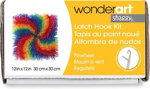 Shaggy Latch Hook Kit 12 Inch X 12 Inch -Flower Power in Kuwait