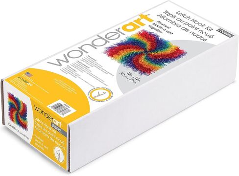 Shaggy Latch Hook Kit 12 Inch X 12 Inch -Flower Power in Kuwait