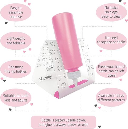 حامل غراء سائل من STANDIY - حامل زجاجة غراء حرفي مكون من عبوتين، طرف رفيع، طرف دقيق، وحامل زجاجة غراء لأداة وضع طرف الإبرة، أدوات سجل القصاصات - من Matty's Crafting Joy in Kuwait