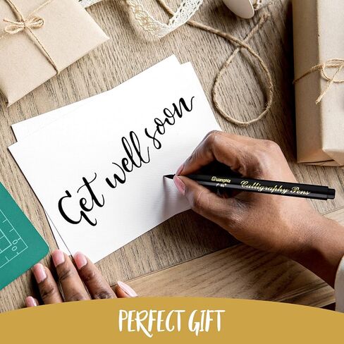 Chinco 9 Pieces Calligraphy Set for Beginners learn Caligraphy Kits, Including 8 Pieces Calligraphy Brush Pens Hand Lettering Pens and Lettering Workbook Calligraphy Book for Teen Kid Adult in Saudi Arabia