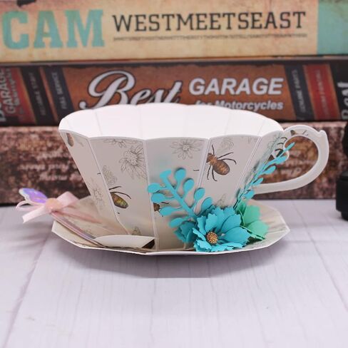 KSCRAFT 3D Teacup Metal Cutting Dies Stencils for DIY Scrapbooking Decorative Embossing DIY Paper Card in Saudi Arabia