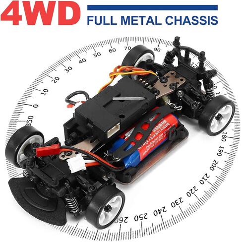 سيارة دريفت بجهاز تحكم عن بعد بمقياس 1/28 من دبليو ال تويز K969 بتردد 2.4 جيجاهرتز ودفع رباعي 30 كم/ساعة، سيارة سباق رياضية بجهاز تحكم عن بعد مع بطاريتين هدايا للبالغين والاولاد (ار تي ار) in Kuwait