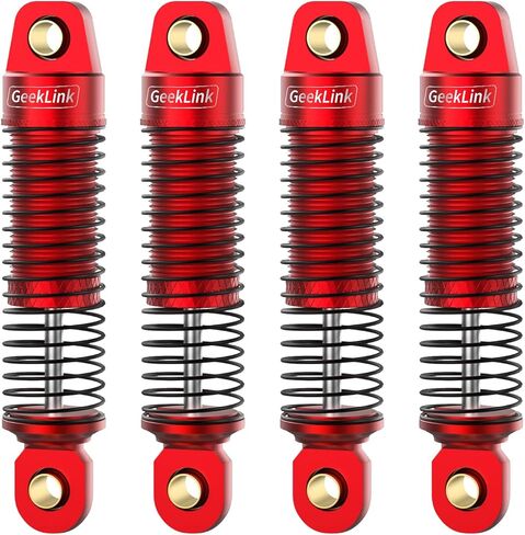 GeekLink 50 مم ممتص الصدمات قابل للتعديل لأجزاء ترقية TRX4M 1/18 RC الزاحف، ألومنيوم أحمر 4 قطع in Kuwait