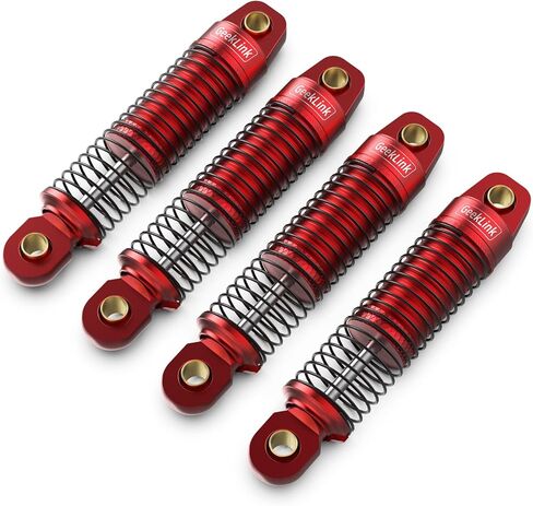 GeekLink 50 مم ممتص الصدمات قابل للتعديل لأجزاء ترقية TRX4M 1/18 RC الزاحف، ألومنيوم أحمر 4 قطع in Kuwait