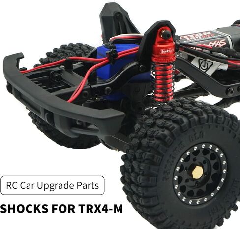 GeekLink 50 مم ممتص الصدمات قابل للتعديل لأجزاء ترقية TRX4M 1/18 RC الزاحف، ألومنيوم أحمر 4 قطع in Kuwait