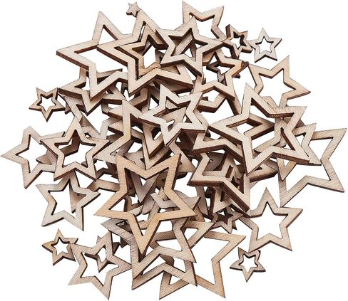 LiQunSweet 100 Pcs Angel Wing Unfinished Wooden Cutout Charm Blank Wood Slices Ornament for Birthday DIY Painting Tags Wedding Home Decoration in Saudi Arabia