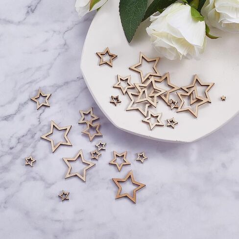 LiQunSweet 100 Pcs Angel Wing Unfinished Wooden Cutout Charm Blank Wood Slices Ornament for Birthday DIY Painting Tags Wedding Home Decoration in Saudi Arabia