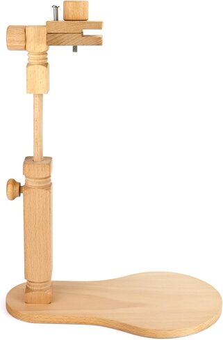 كيو وورك حامل تطريز من خشب الزان، حامل دوار قابل للتعديل للغرز المتقاطعة، حامل اطار تطريز بدون استخدام اليدين لمشاريع الخياطة الفنية in Kuwait