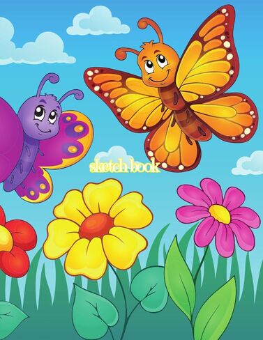 Sketch Book For Kids: A4 size drawing notebook 100 pages of blank white sheets and lined "one by one with a" beautiful cover | Large A4 drawing book for children in Saudi Arabia