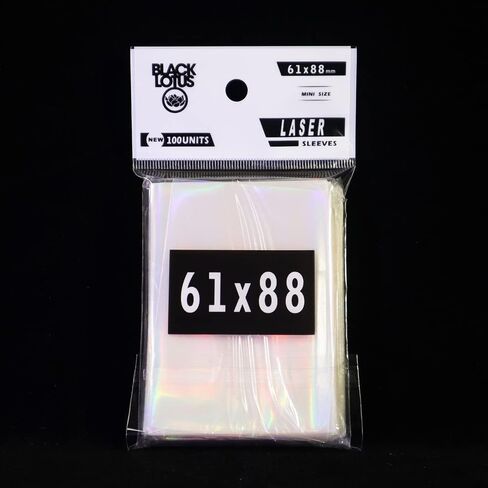 Black Lotus 100PCS Rainbow Foil Transparent Laser Clear Sleeves Idol Photo Cards Holographic Protector Trading Shield Cover (58x89mm) in Kuwait