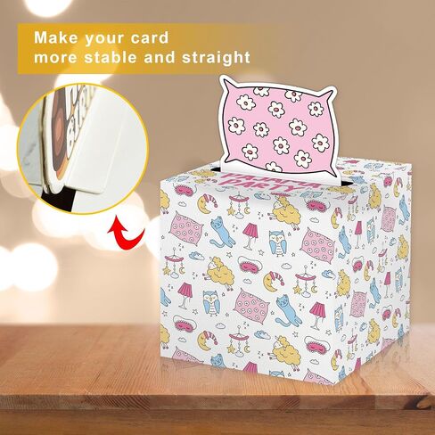 Girls Pajama Party Surprise Money Box Gift, Pajama Party Money Box for Cash Gift with Pull, Sweet Pajama Party Decoration for Girls Kids, Pajama Party Supplies in Kuwait