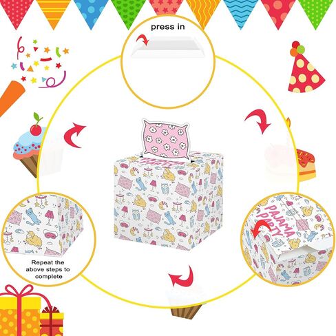 Girls Pajama Party Surprise Money Box Gift, Pajama Party Money Box for Cash Gift with Pull, Sweet Pajama Party Decoration for Girls Kids, Pajama Party Supplies in Kuwait