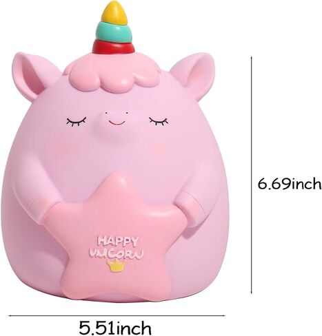 Cute Piggy Bank Girls Kids, Unicorns Gifts for Girls,Girl Toys for 5 6 7 8 9 10 Year Old, Girl Gifts on Birthday Christmas, Pink in Kuwait