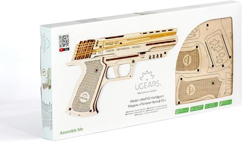 بازل خشبي ثلاثي الأبعاد لنموذج ميكانيكي لمسدس يوجيرز وولف 01 مكون من 62 قطعة UGR-70047 in Kuwait