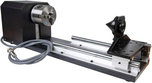 Cloudray Co2 Laser Rotary Attachment Rotary Axis 3 Axis CNC Laser Rotary Attachment with Nema 23 3-Phase Stepper Motor(Roller-3 Pin） in Kuwait