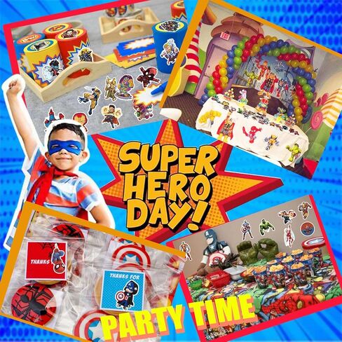 Superhero Stickers for Water Bottles Waterproof,100pcs Laptop Stickers for Boys Kids Teens Adults,Vinyl Bumper Stickers for Skateboard Luggage Guitar Motor Bike Car Decal Cool Party Favors in Kuwait