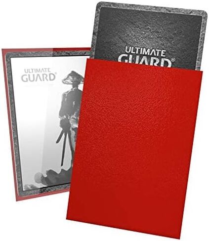 Ultimate Guard أكمام كاتانا حمراء غير لامعة مقاس ياباني 60 قيراط مقاس قياسي 100 قيراط أكمام بطاقات حزمة فردية in Kuwait
