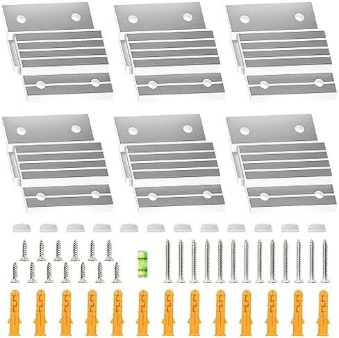 French Cleat Picture Hanger Set 2'' Heavy-Duty Aluminum Z Clips for Hanging Mirrors Pictures Whiteboards Shelves Interlocking Wall Mounting Brackets Metal Z Bar Wall Mount Hanger Supports in Saudi Arabia