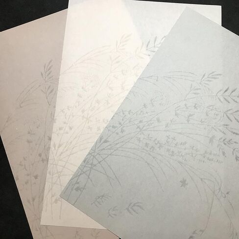 ورق مينو واشي الياباني التقليدي، مجموعة متنوعة للمبتدئين مقاس A4 (21 سم × 29.7 سم) 30 ورقة (6 أنماط × 5 ورقات) in Kuwait