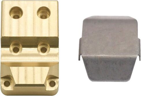 Vgoohobby Brass Differential Counterweight Cover with Guard Plate Steel Skid Plate Compatible with Axial Scx24 AXI90081 AXI00002 1/24 RC Crawler Car Truck in Saudi Arabia