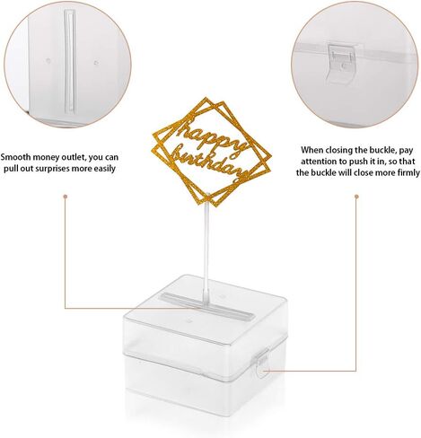 ليترتون قابل لإعادة الاستخدام وسحب الأموال غير السامة صندوق النقود البلاستيك مستلزمات تزيين الحفلات in Kuwait