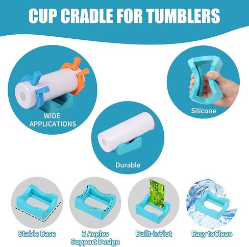 Meytunsin Pinch Perfect Tumbler Clamp، أداة التسامي البهلوان، لفراغات التسامي 20 أونصة، البهلوانات قرصة المشبك المثالي لمستلزمات الورق والزجاج التسامي in Kuwait