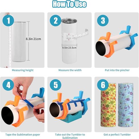 Meytunsin Pinch Perfect Tumbler Clamp، أداة التسامي البهلوان، لفراغات التسامي 20 أونصة، البهلوانات قرصة المشبك المثالي لمستلزمات الورق والزجاج التسامي in Kuwait