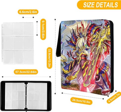 Trading ygo Card Binder, Fits 900 Cards Card Collector Album Holder,with 50 Removable Sleeves Toys Gifts for Boys Girls in Saudi Arabia