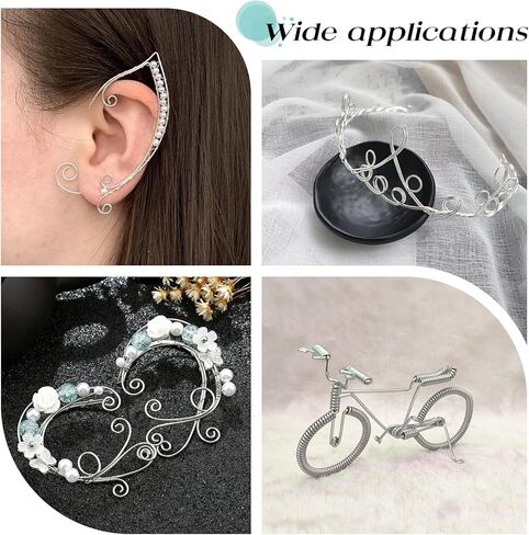 BENECREAT 18 Gauge Titanium Steel Wire, 65.5 Feet Round Welding Wire Craft Jewelry Wire for Jewelry Headwear Making, Electroplating, Power and Manufacturing Industries in Kuwait