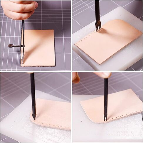 الجلود خياطة اللكمات 1/2/4/6 الشق DIY بها بنفسك الجلود ثقب أداة الفولاذ المقاوم للصدأ الجلود عدة الحرف اليدوية in Kuwait