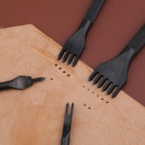 الجلود خياطة اللكمات 1/2/4/6 الشق DIY بها بنفسك الجلود ثقب أداة الفولاذ المقاوم للصدأ الجلود عدة الحرف اليدوية in Kuwait