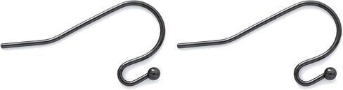 100 Pairs Gun Black Color Earwires Ball Dot French Earring Hooks/Dangle Earring Findings Jewelry Making DIY (EH-1006-G1) in Kuwait