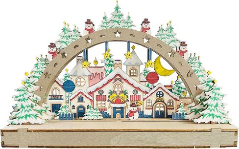 3D عيد الميلاد لغز منازل القرية الخشبية بانوراما ألعاب الكبار مزرعة منزل مجموعات نموذج مدينة احتفالية هدية عيد الميلاد الشتاء الجدول زينة ثلج سانتا in Kuwait