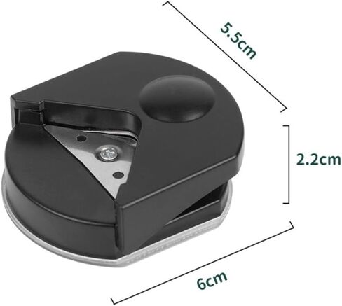 أداة تقطيع الزوايا R4 من Andy's Orchids، قاطعة شرائح صغيرة، خرامة ورق مستديرة الزاوية، قاطعة صور البطاقات، ماكينة تشذيب الورق، أدوات سجل القصاصات اليدوية، مستلزمات المكتب والمدرسة باللون الأسود in Kuwait