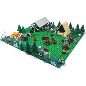 Urban Camping Building Block Kit, Outdoor Forest Tent Camping Adventure Toys, Tent, Campfire, Camping（ 675Pcs）