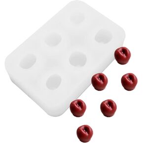 او ان ان بي ان ان قالب سيليكون على شكل كرز بـ6 تجاويف، قالب شوكولاتة مبتكر على شكل كرز، قوالب راتنج ثلاثية الابعاد على شكل فاكهة، قوالب شمع معطرة يدوية الصنع لتزيين الكعك والفوندان in Kuwait