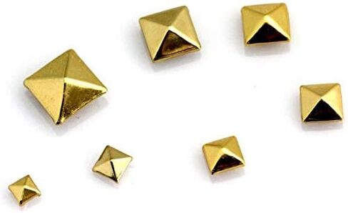 DIY Nailheads Metal Punk Spikes Spots Square Pyramid Studs Pack of 100 PCS (6mm, Bronze) in Saudi Arabia