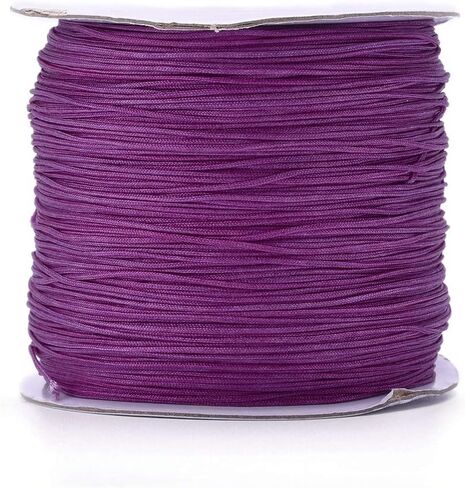 Pandahall 100 Yards Nylon Beading Cord 0.8mm Braided Nylon Beading String Thread Chinese Knotting Cord with Plastic Spool for Knotting Braiding Beading Jewelry Making (Aquamarine) in Kuwait