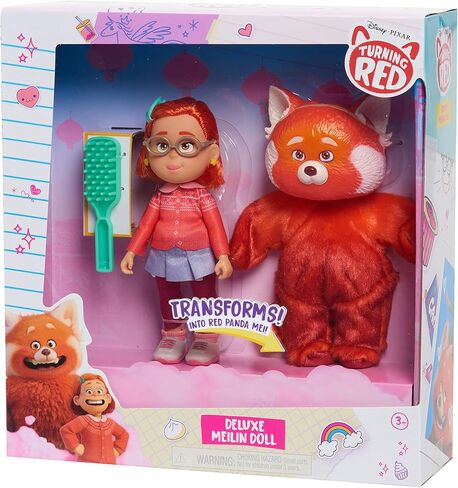 Disney and Pixar Turning Red Deluxe Meilin 6-inch Doll with Panda Outfit, Officially Licensed Kids Toys for Ages 3 Up by Just Play in Saudi Arabia