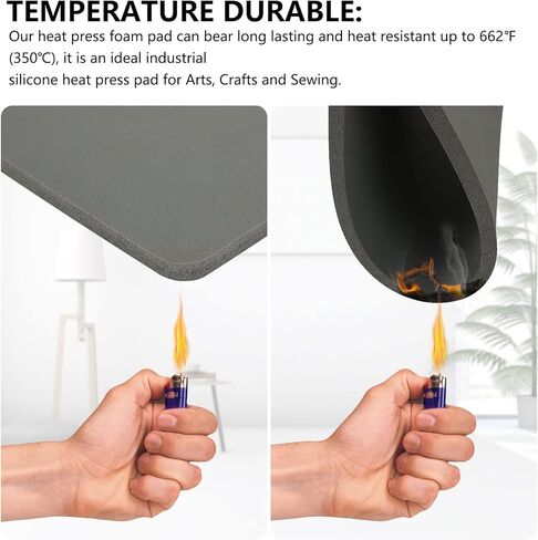 QTLCOHD 11x15 Inch Heat Press Pad Mat 0.3 Inch Thickest Silicone Pad Easy Press Mat for Heat Press Machine Flat Heat Transfer Press Replacement Pad Blue in Kuwait