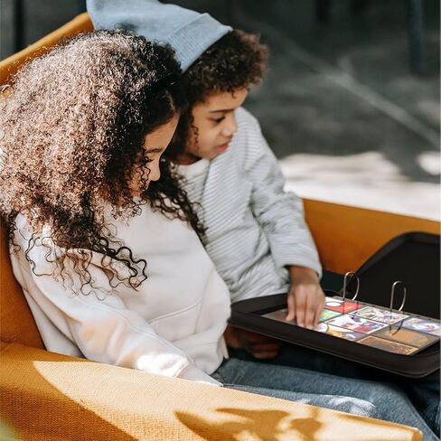 حافظة بسحاب ممتازة من Rayvol - 9 جيوب تناسب 720 بطاقة تداول مع 40 أكمام سوداء فاخرة، مجلد ألبوم بطاقات التحميل العلوي لـ TCG in Kuwait