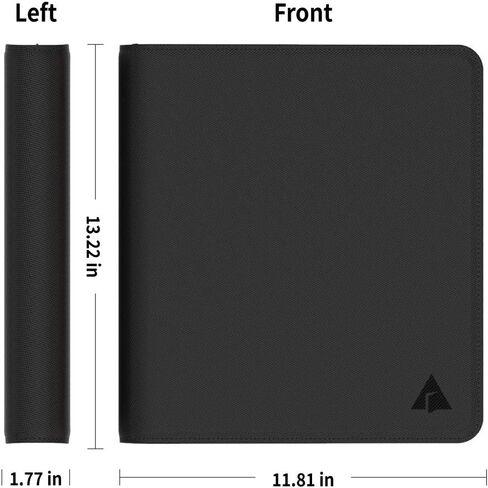 حافظة بسحاب ممتازة من Rayvol - 9 جيوب تناسب 720 بطاقة تداول مع 40 أكمام سوداء فاخرة، مجلد ألبوم بطاقات التحميل العلوي لـ TCG in Kuwait