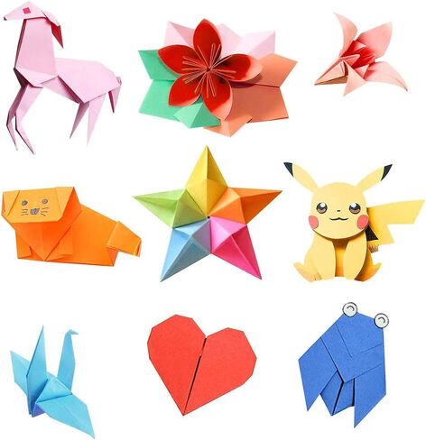 Color A4 Paper, 100 Pcs A4 DIY Craft Origami Paper for Coloured Printer Paper, DIY Arts, Crafts, Paper Cutting(10 Colors) in Saudi Arabia