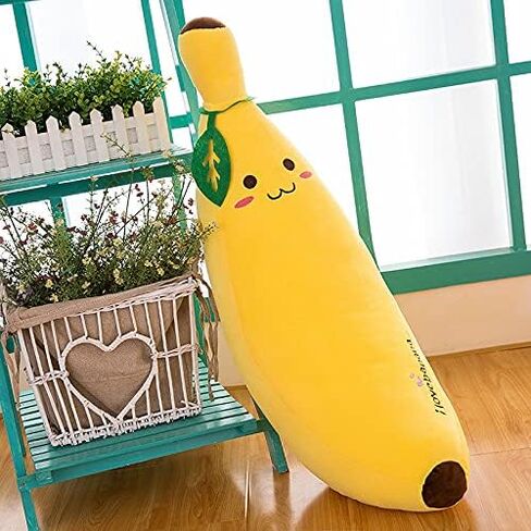 JZENZERO Banana Stuffed Animal, Plush Toys Banana Pillow Long Pillow Sleeping Doll Plush Cute Doll Boy Girl Birthday Present 35/50/70/80/110cm in Saudi Arabia