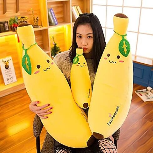 JZENZERO Banana Stuffed Animal, Plush Toys Banana Pillow Long Pillow Sleeping Doll Plush Cute Doll Boy Girl Birthday Present 35/50/70/80/110cm in Saudi Arabia